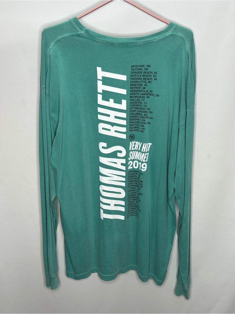 Thomas Rhett 2019 Very Hot Summer Tour Long Sleeve Shirt XL VHS